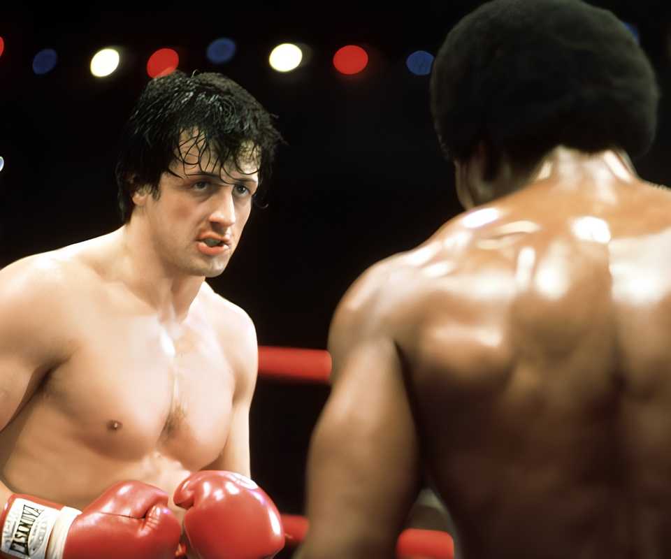 ROCKY, Sylvester Stallone, Carl Weathers, 1976, © United Artists / Courtesy: Everett Collection