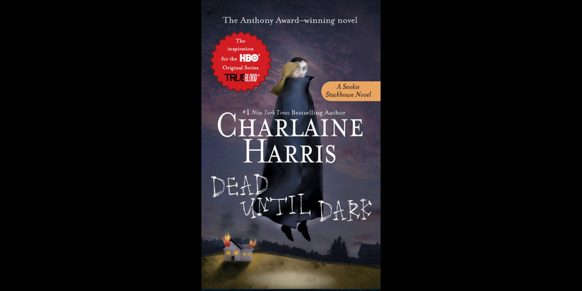 Dead Until Dark by Charlaine Harris book cover.