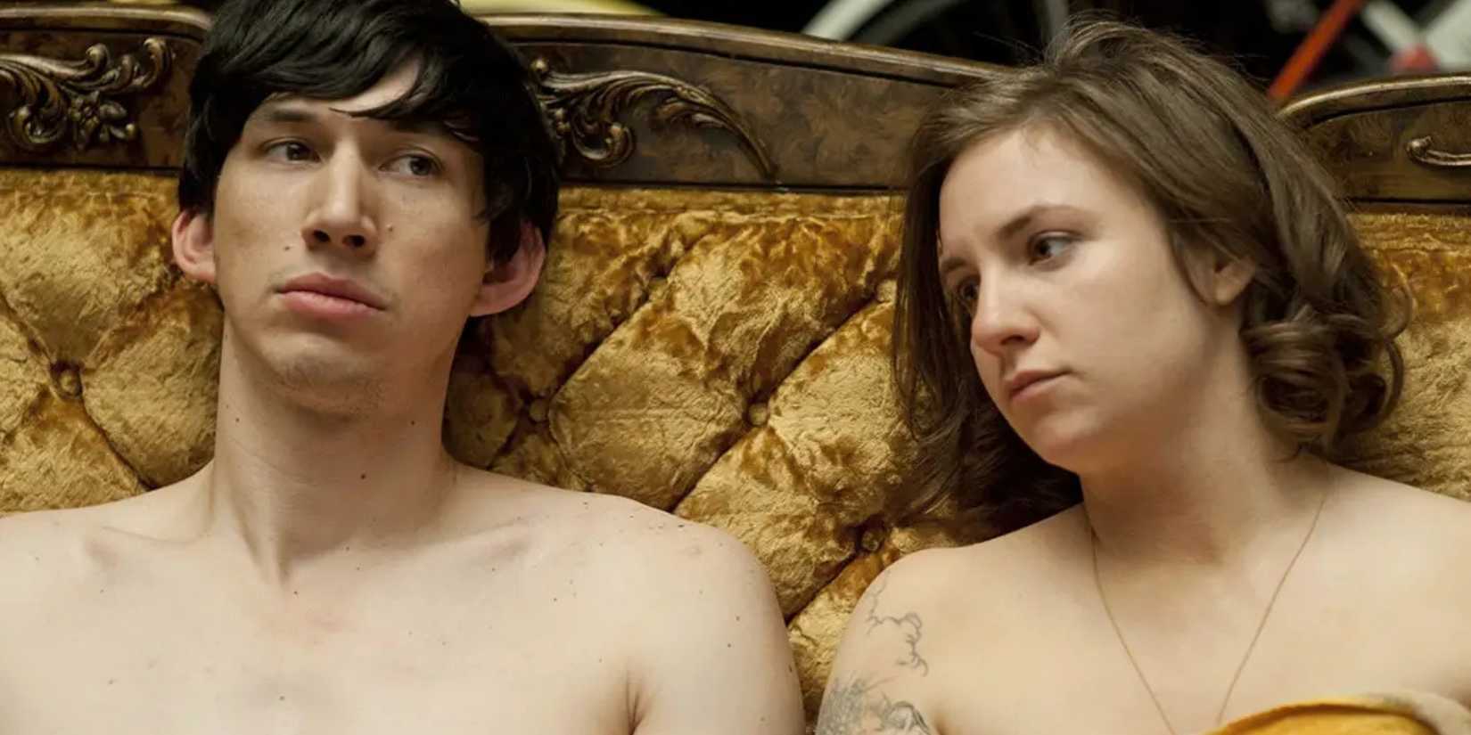 Adam Driver as Adam Sackler and Lena Dunham as Hannah Helene-Horvath in 'Girls.'