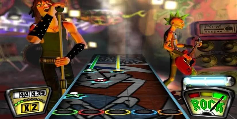 A song being played on the original 'Guitar Hero' (2005)