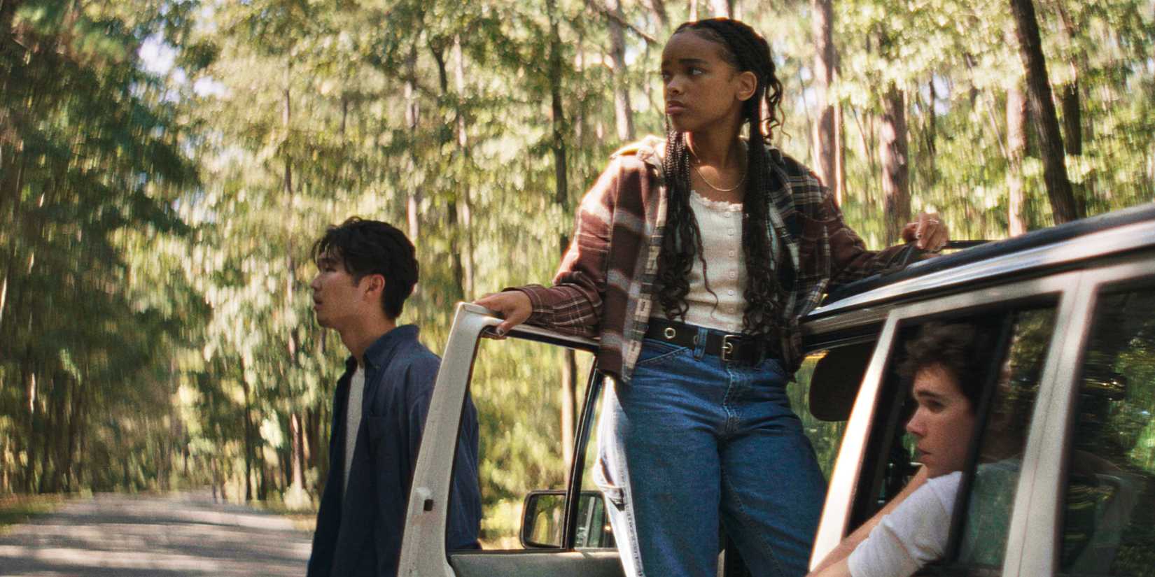 Phinehas Yoon, Akira Jackson, and Noah Toth in It Ends.