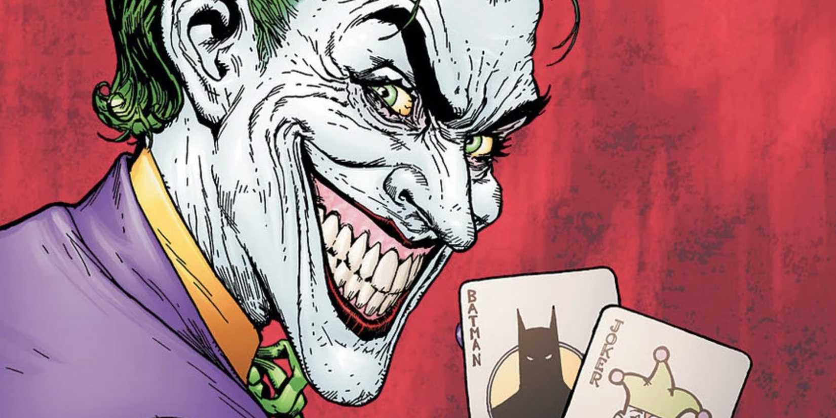The Joker on the cover of 'Batman: The Man Who Laughs'