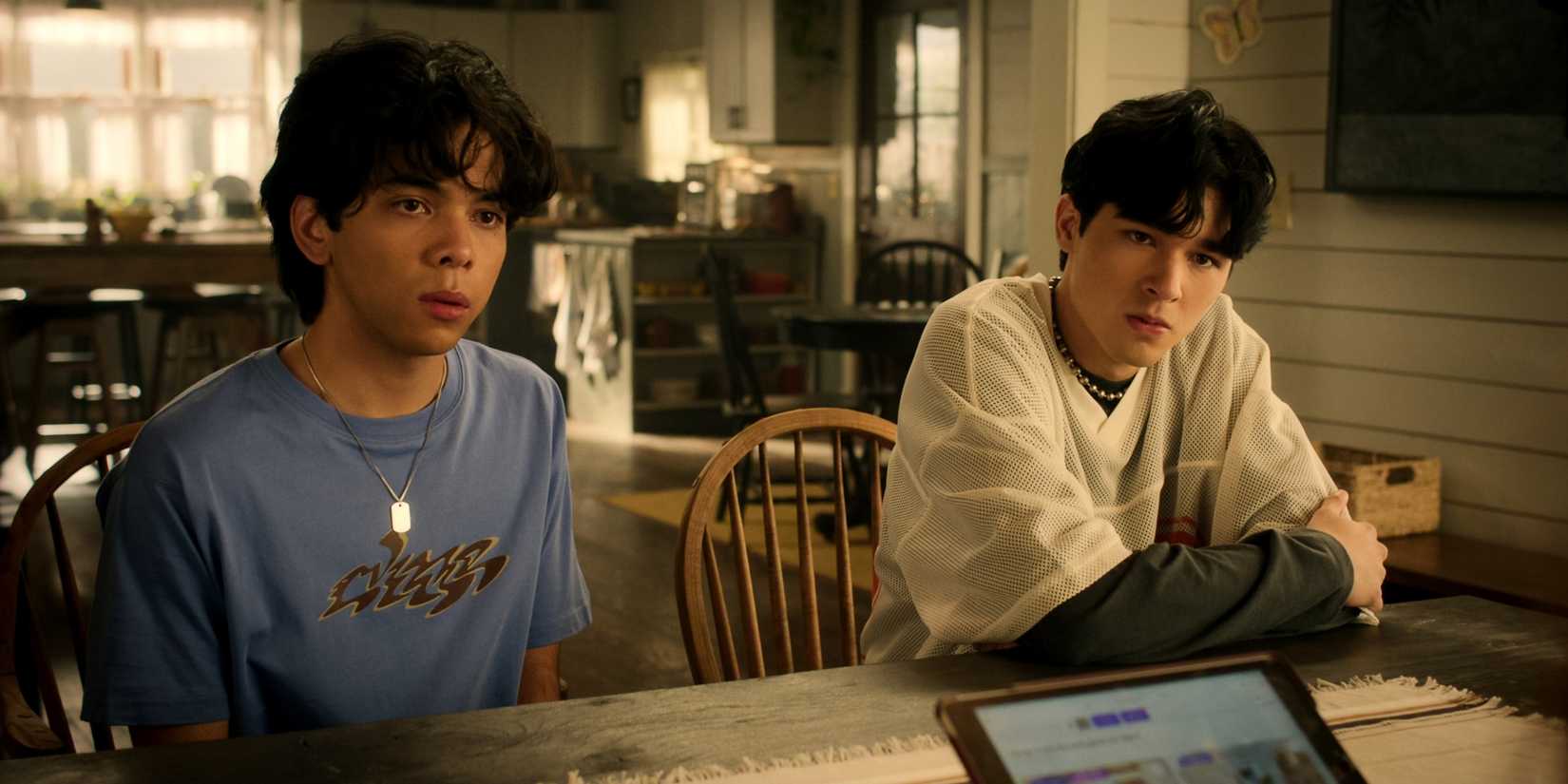 Myles Perez as Lee and Isaac Arellaes as Isaac in Season 3 of 'My Life with the Walter Boys.'