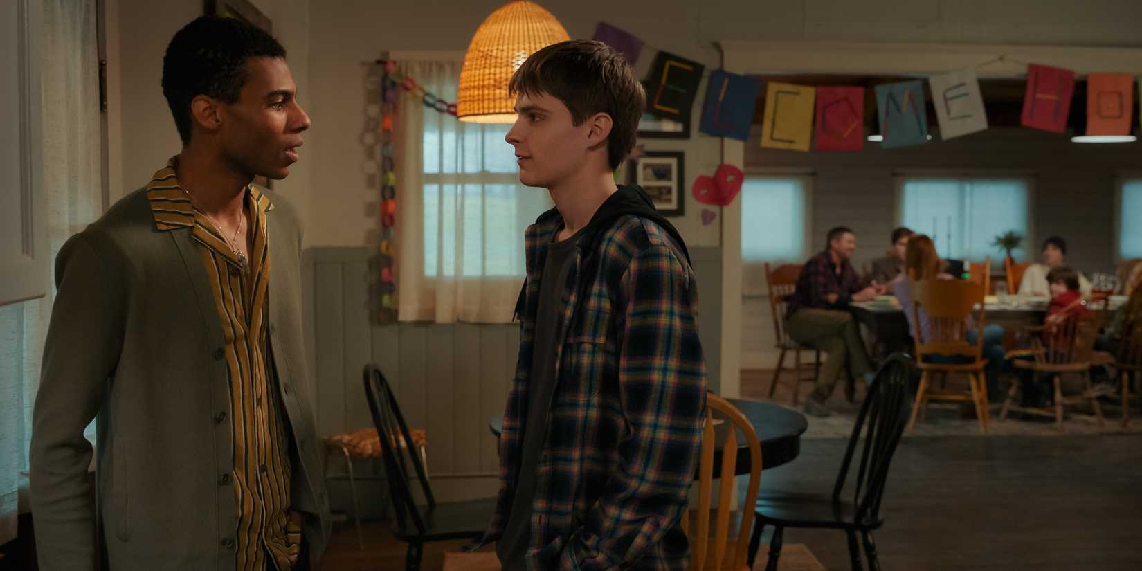 Jaylan Evans as Skylar and Corey Fogelmanis as Nathan in 'My Life with the Walter Boys.'
