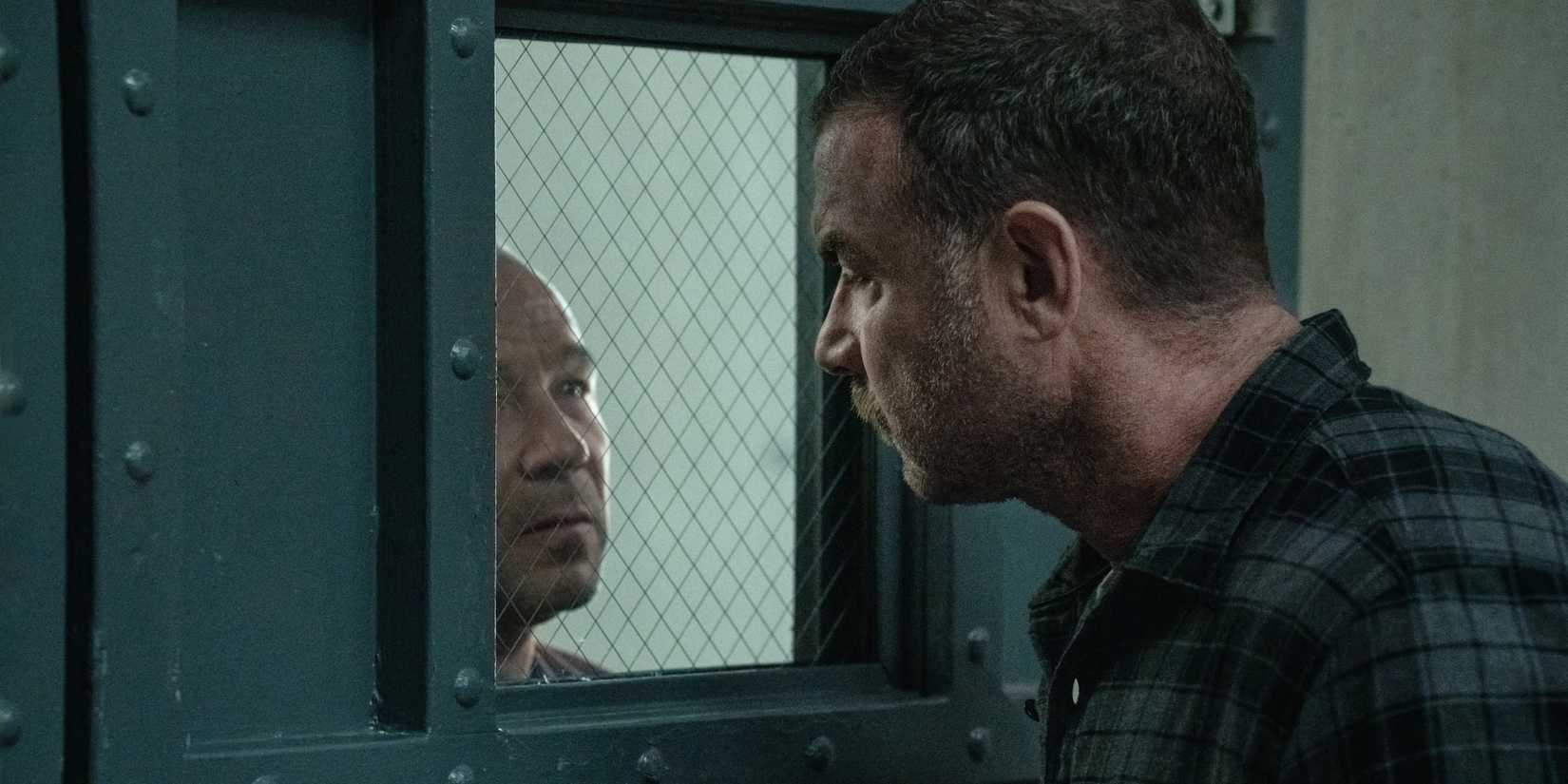 Stephen Graham as Jurek Walter and Liev Schreiber as Jonah Lynn in 'Nocturne.'