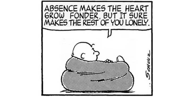 A Peanuts comic strip by Charles Schulz