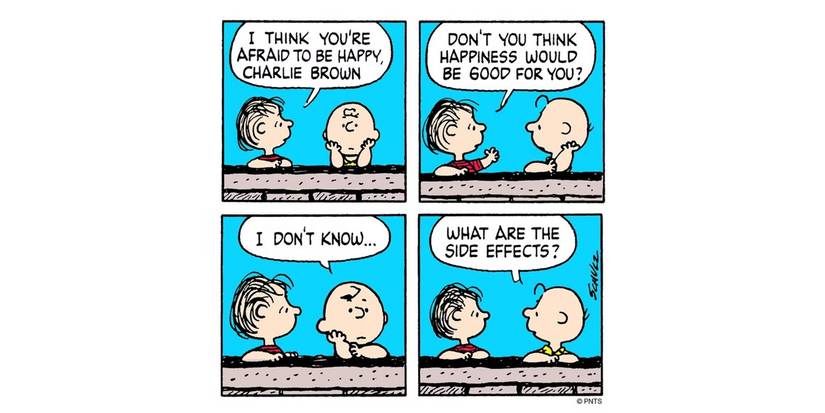 A Peanuts comic strip by Charles Schulz