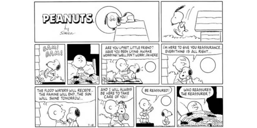 A Peanuts comic strip by Charles Schulz