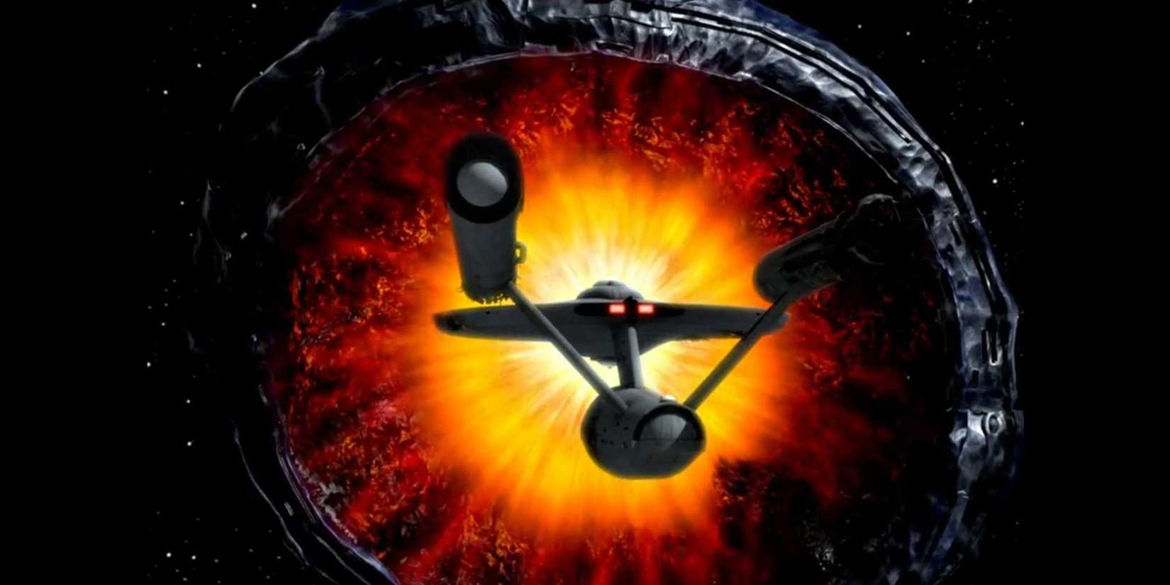 The Constellation flies towards the alien Doomsday Machine