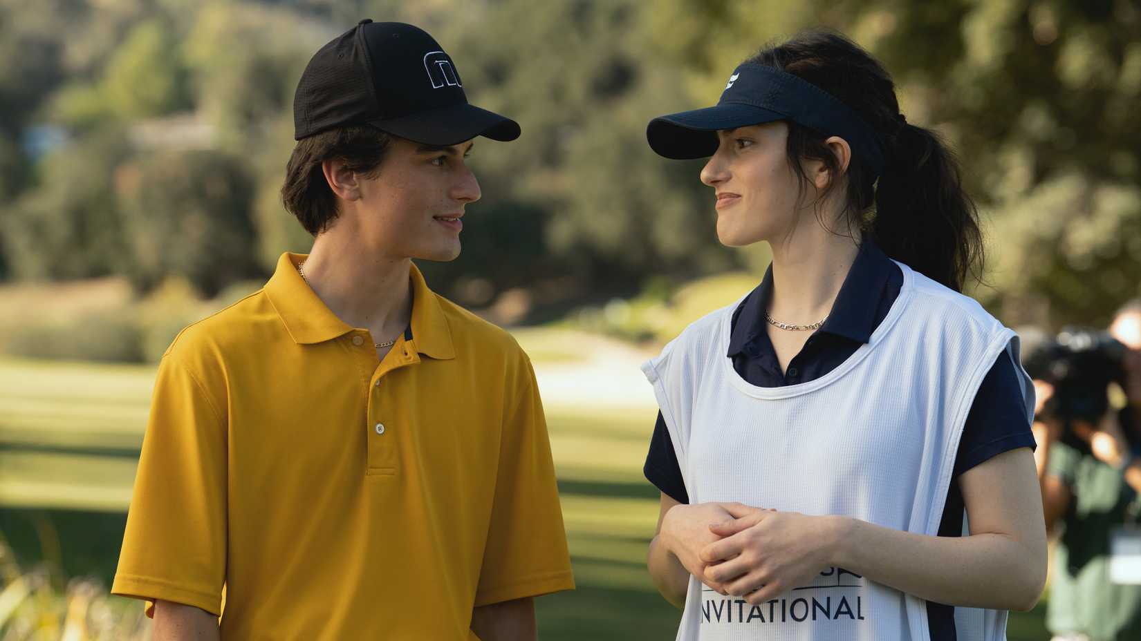 Peter Dager and Lilli Kay sharing a smile in Stick Season 2