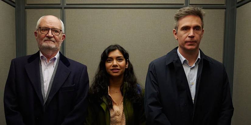 Jim Broadbent, Hiftu Quasem, and Jack Davenport in 'Ten Percent'