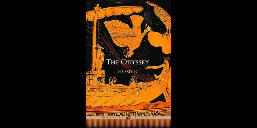 The book cover for 'The Odyssey' by Homer.