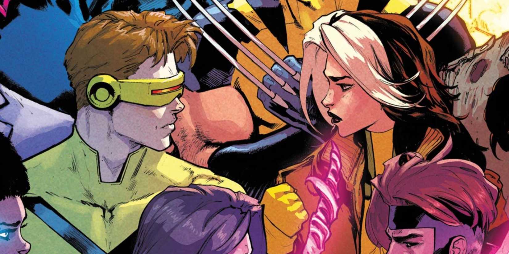 Rogue and Cyclops on an Uncanny X-Men cover