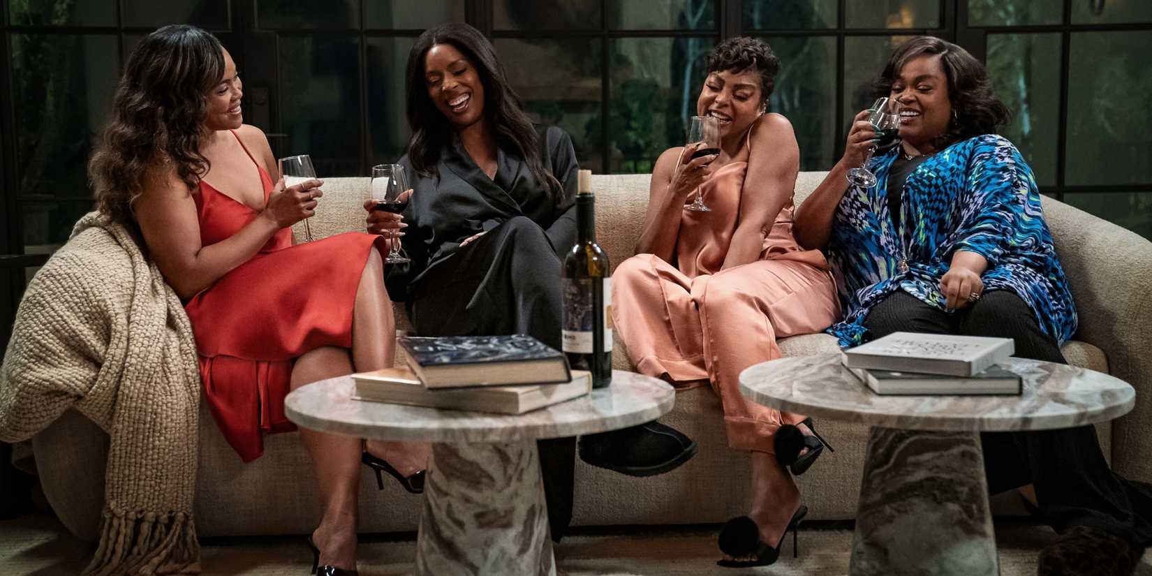 Sharon Leal as Dianne, Tasha Smith as Angela, Taraji P. Hensen as Roselyn, and Jill Scott as Sheila in 'Tyler Perry's Why Did i Get Married Again?'
