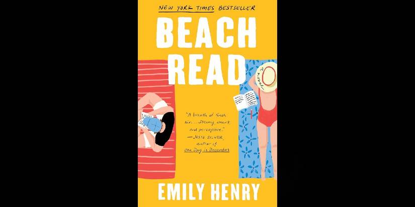 The book cover for Beach Read over a black background