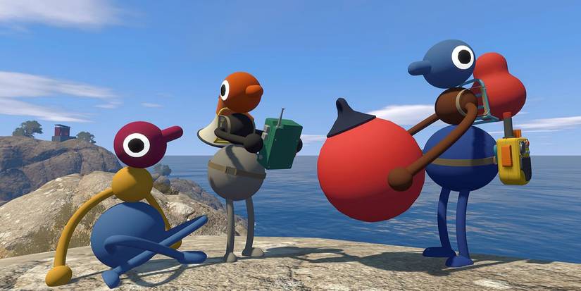 Three players hanging out together in Big Walk.