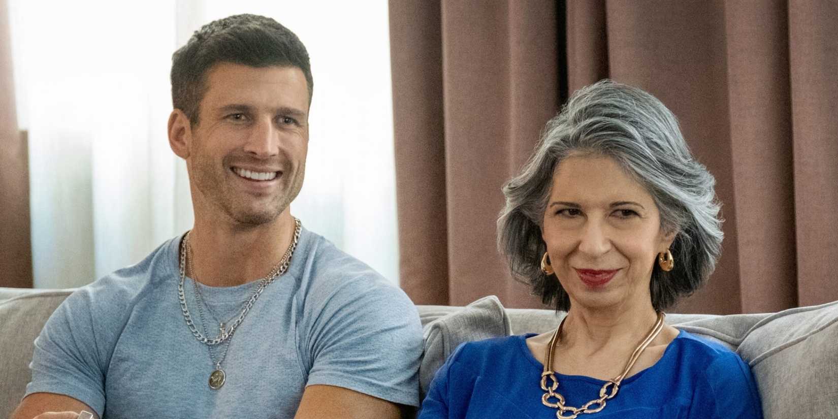 "Pilot" -- Coverage of the CBS Original Series ETERNALLY YOURS scheduled to air Thursday, October 8, 2026 (8:30 PM, ET/PT) Pictured: Jaren Lewison as Max, Parker Young as Jesse, Rose Abdoo as Phyllis Photo: Bertrand Calmeau/CBS ©2026 CBS Broadcasting, Inc. All Rights Reserved.