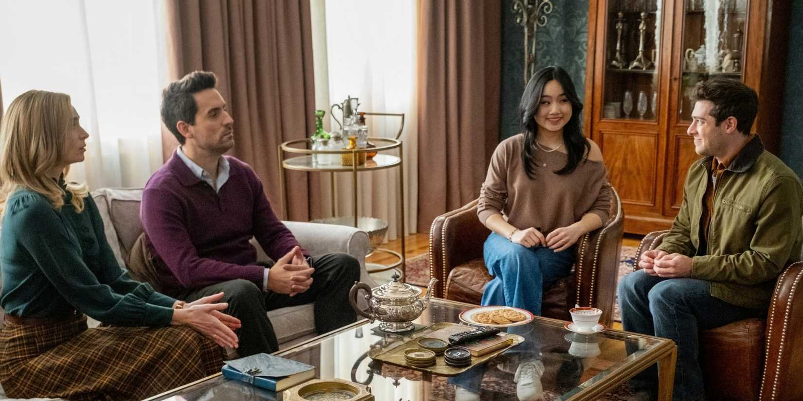 30 PM, ET/PT) Pictured: Ed Weeks as Charles, Allegra Edwards as Liz, Jaren Lewison as Max, Helen J. Chen as Emma, Photo: Bertrand Calmeau/CBS ©2026 CBS Broadcasting, Inc. All Rights Reserved.