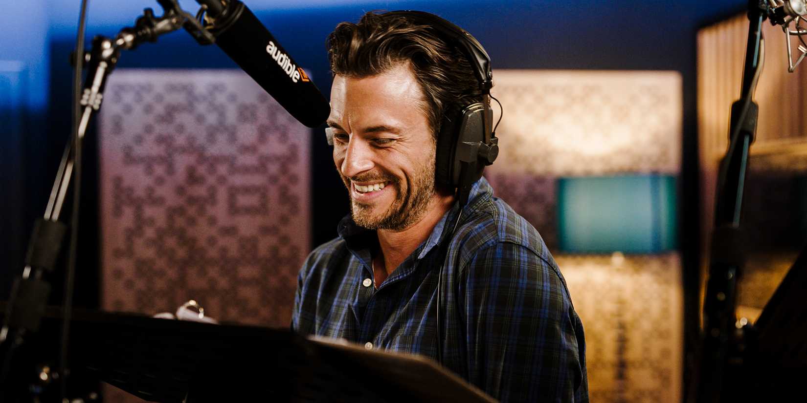 Jonathan Bailey recording Audible's Dracula