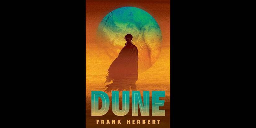 Dune by Frank Herbert book cover.