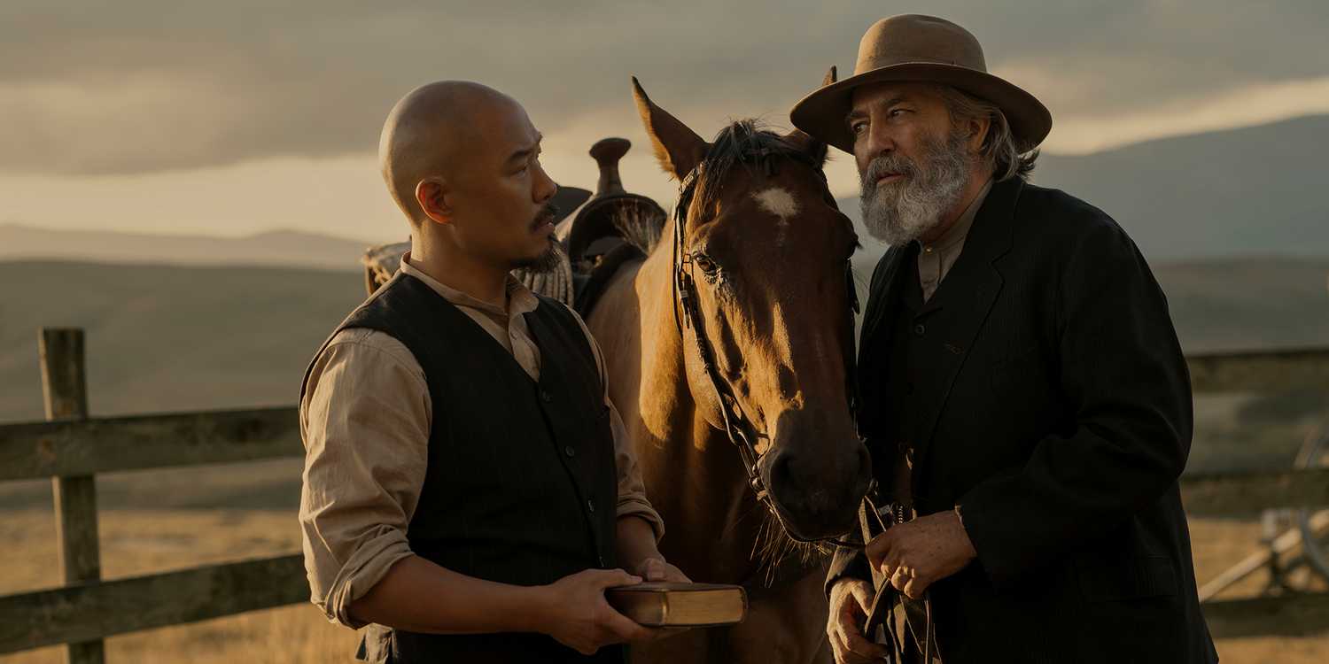 Hoon Lee as Lee and Ciarán Hinds as Samuel Hamilton in East of Eden