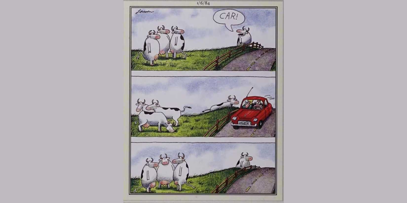 The Far Side comic Car!