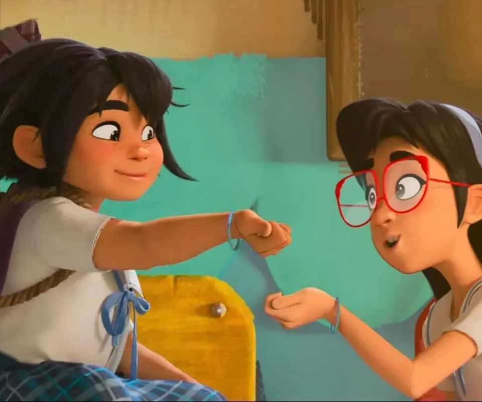 Jo and Raissa as kids in 'Forgotten Island'