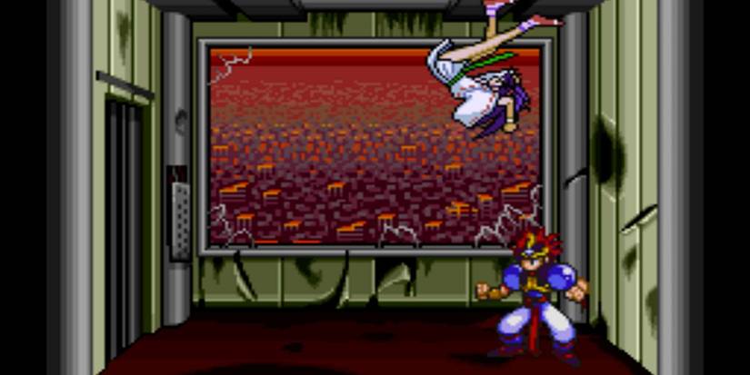 Two characters fighting in Kishin Douji Zenki FX