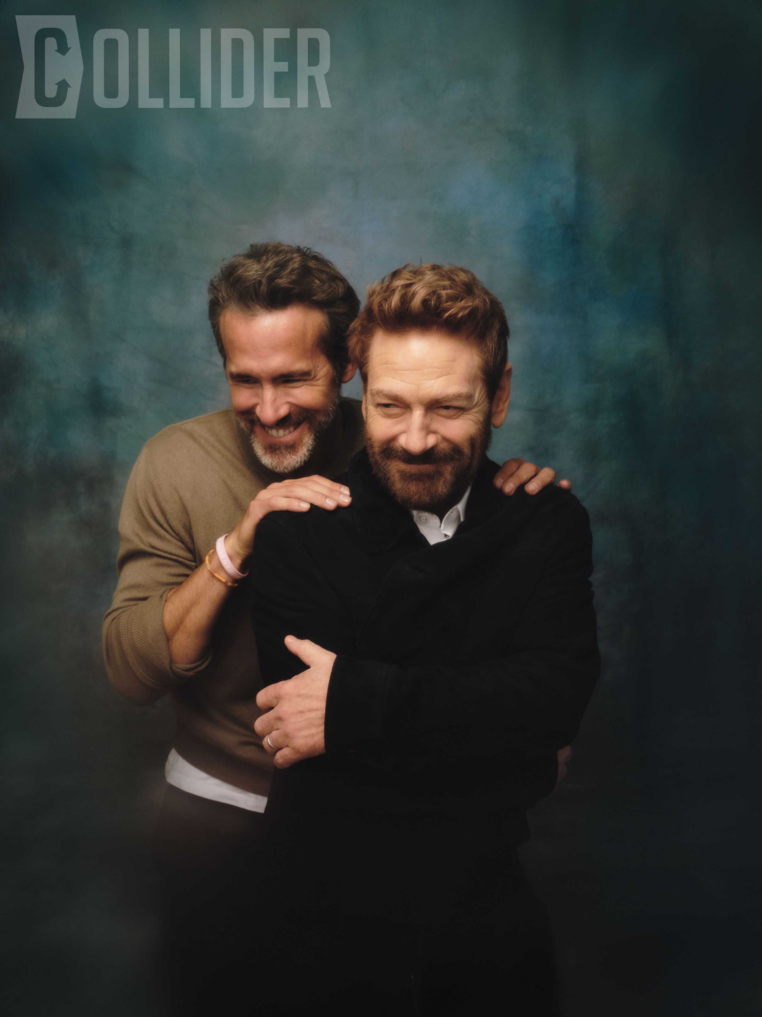 Kenneth Branagh, left, and Ryan Reynolds, right, pose for a portrait at Collider offices in Manhattan on Sept. 1, 2026. (Photo by Stephanie Diani for Collider)
