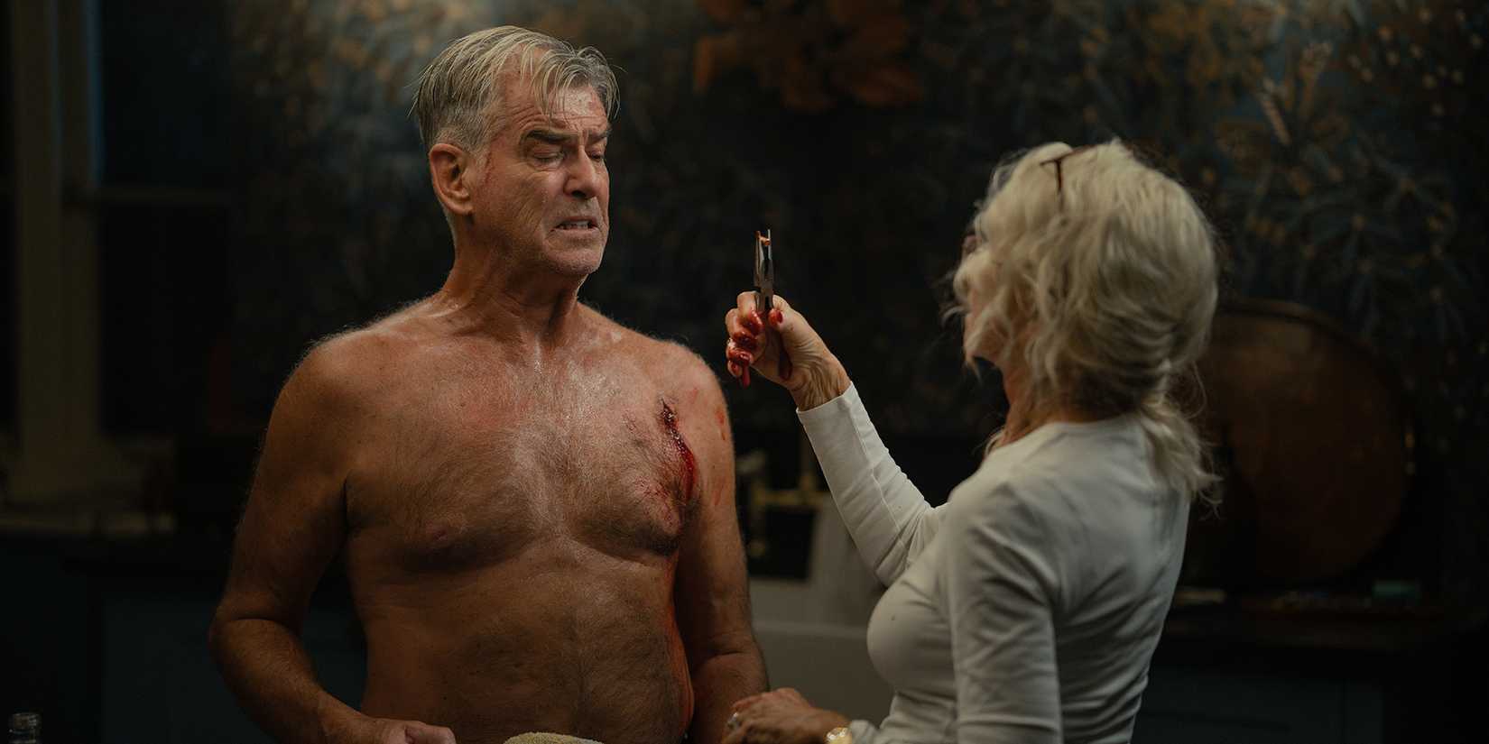 Pierce Brosnan and Helen Mirren in MobLand Season 2 Episode 1