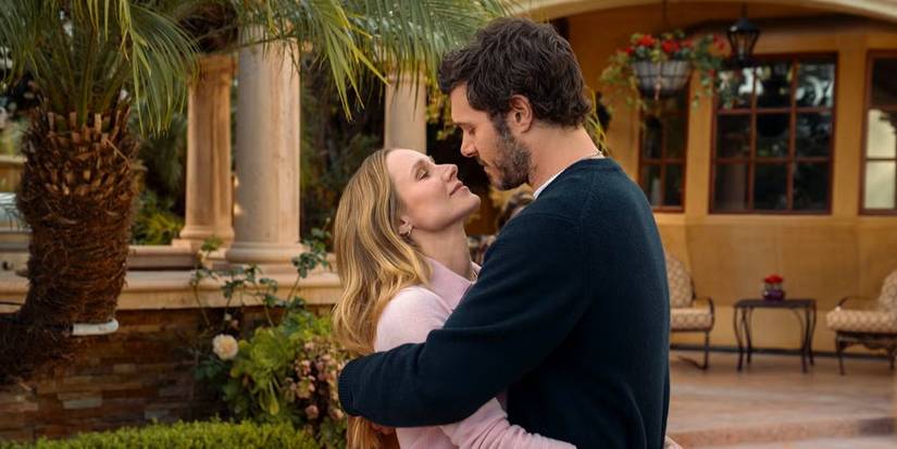 Joanne (Kristen Bell) and Noah (Adam Brody) hugging in 'Nobody Wants This' Season 3.