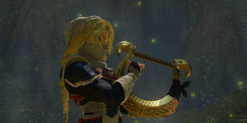 Sheik playing the harp in The Legend of Zelda: Ocarina of Time remake.