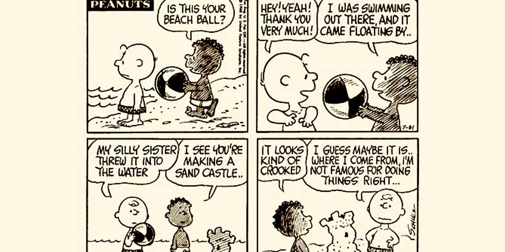 Franklin in a Peanuts comic strip