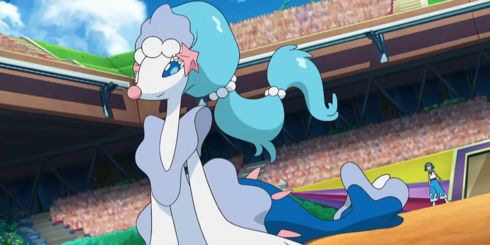 Primarina in the middle of an arena