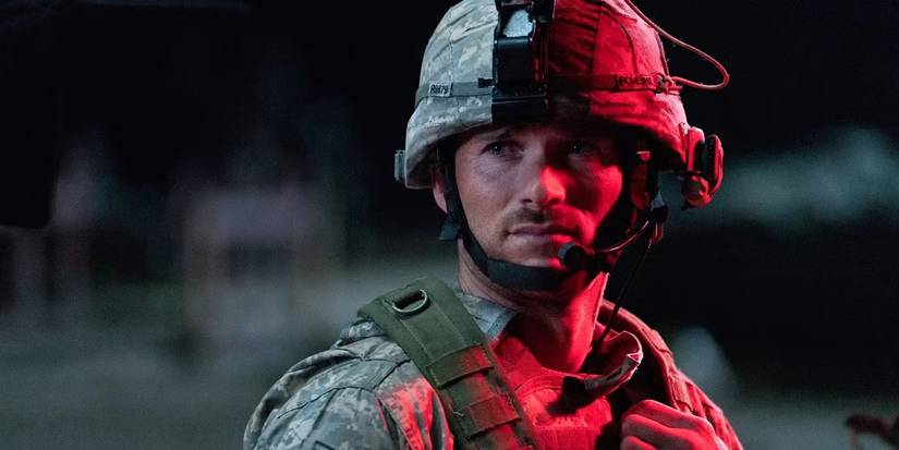 Romesha (Scott Eastwood) wearing a uniform in 'The Outpost'