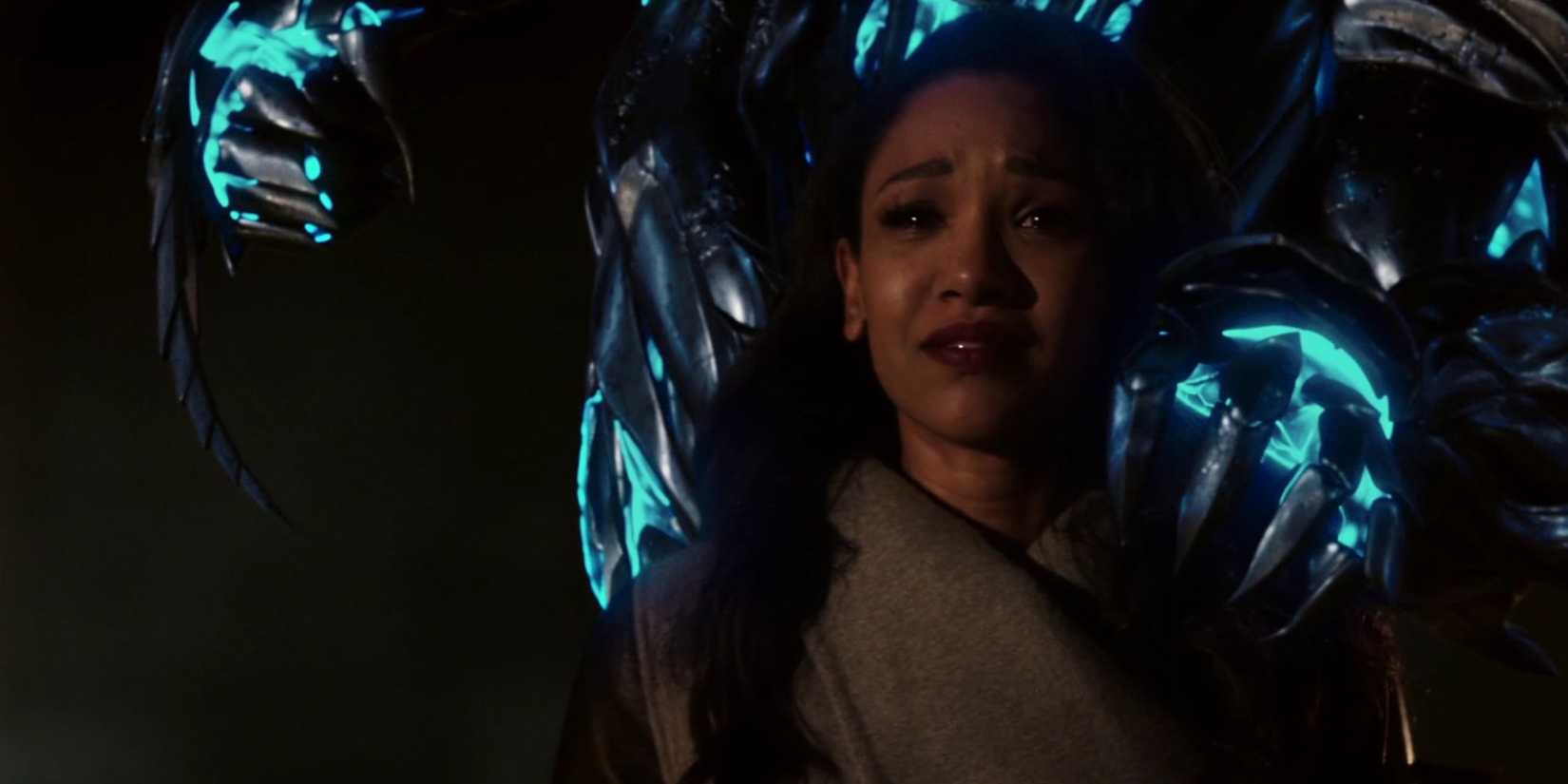 Savitar about to stab Iris West in The Flash Season 3, Episode 22