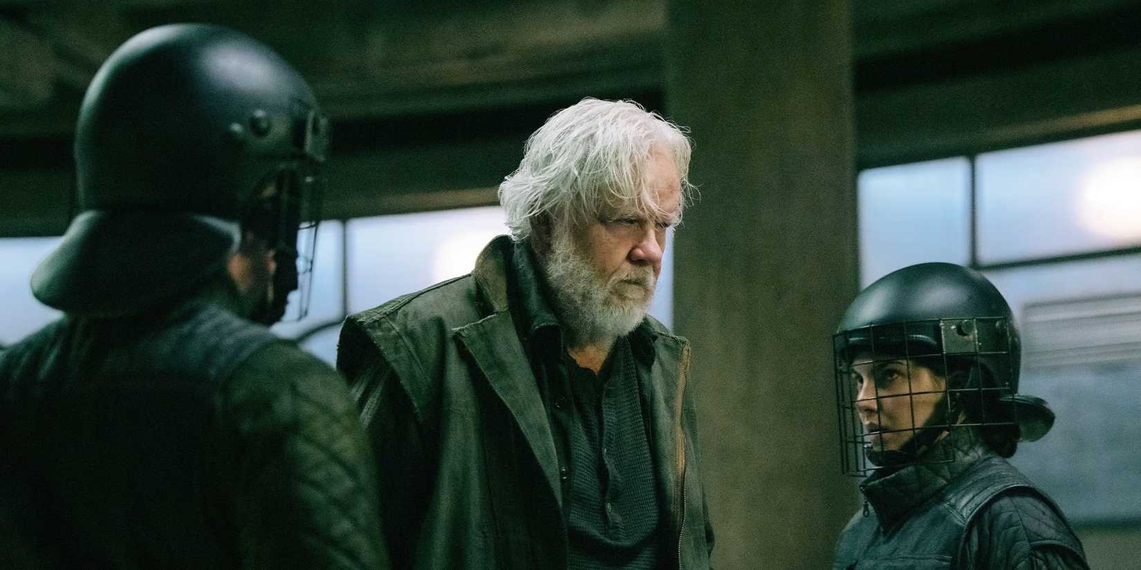 Bernard being walked outside in Silo.