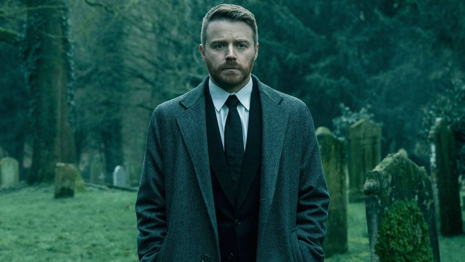 Jack Lowden at a cemetery in 'Slow Horses' Season 6.