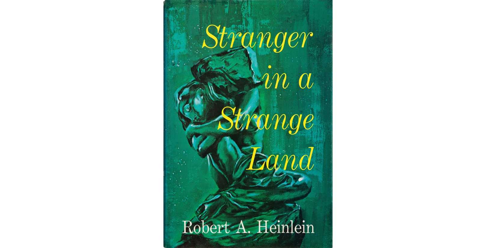 The book cover for Stranger in a Strange Land by Robert A. Heinlein
