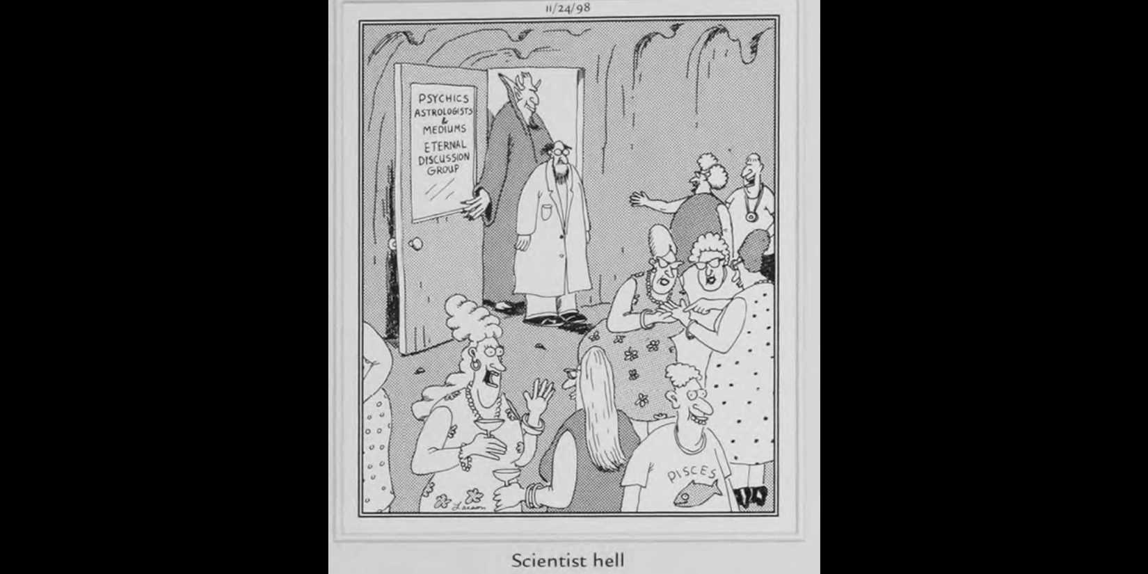The Far Side - Scientist Hell - 1998