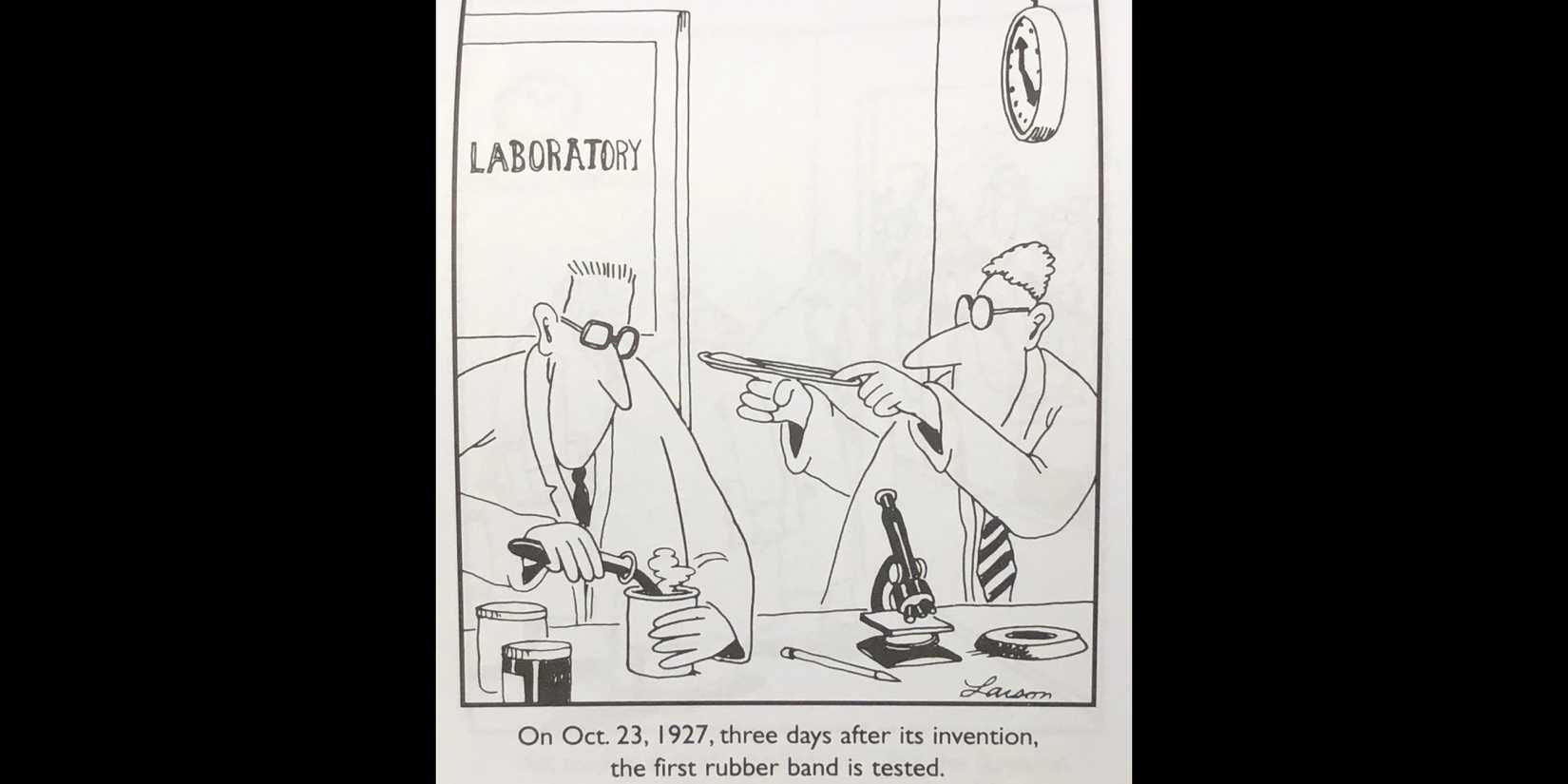 The Far Side - The First Rubber Band - 1983