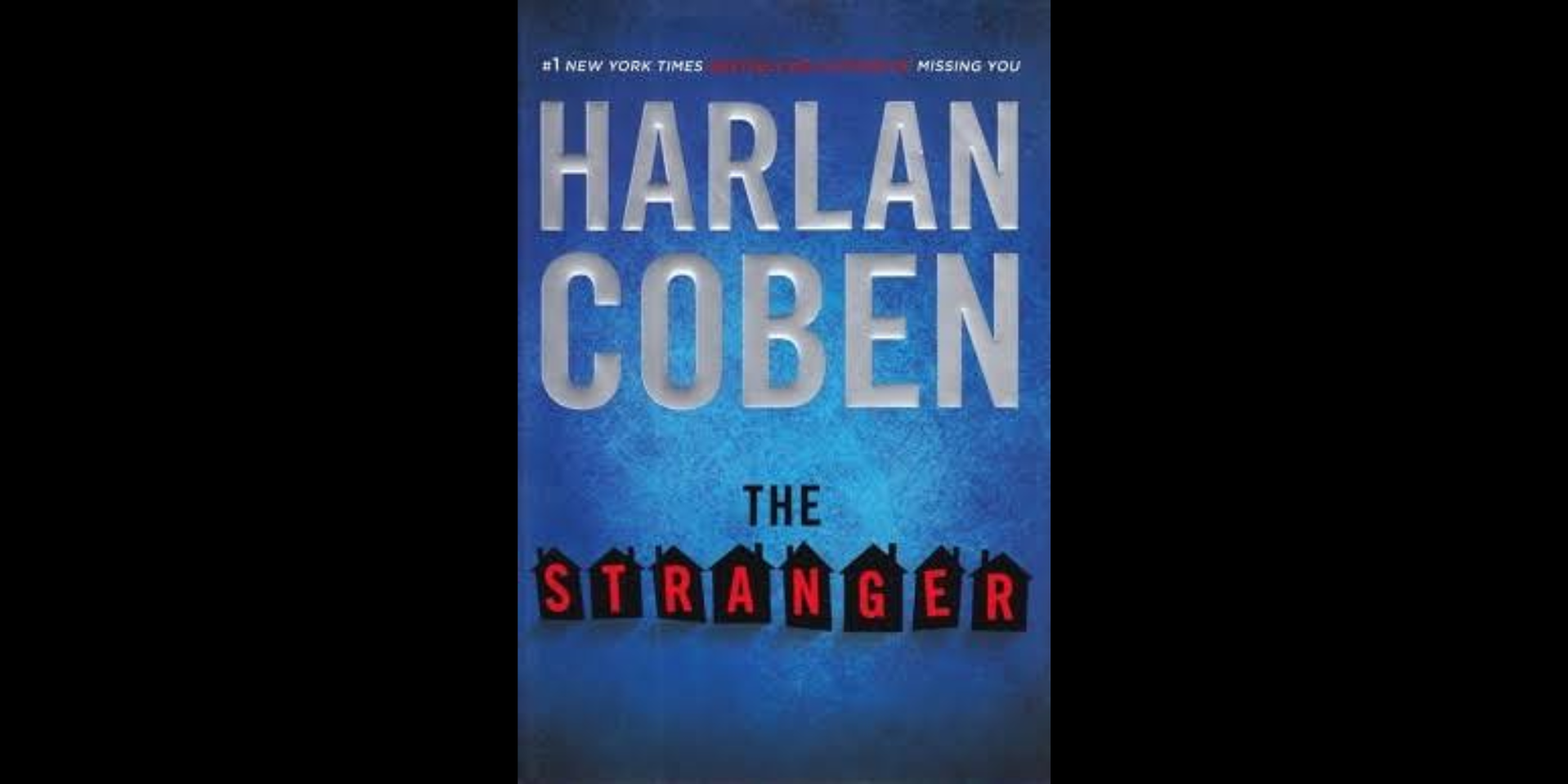 A book cover featuring a blue cover with the text 'The Stranger' on it.