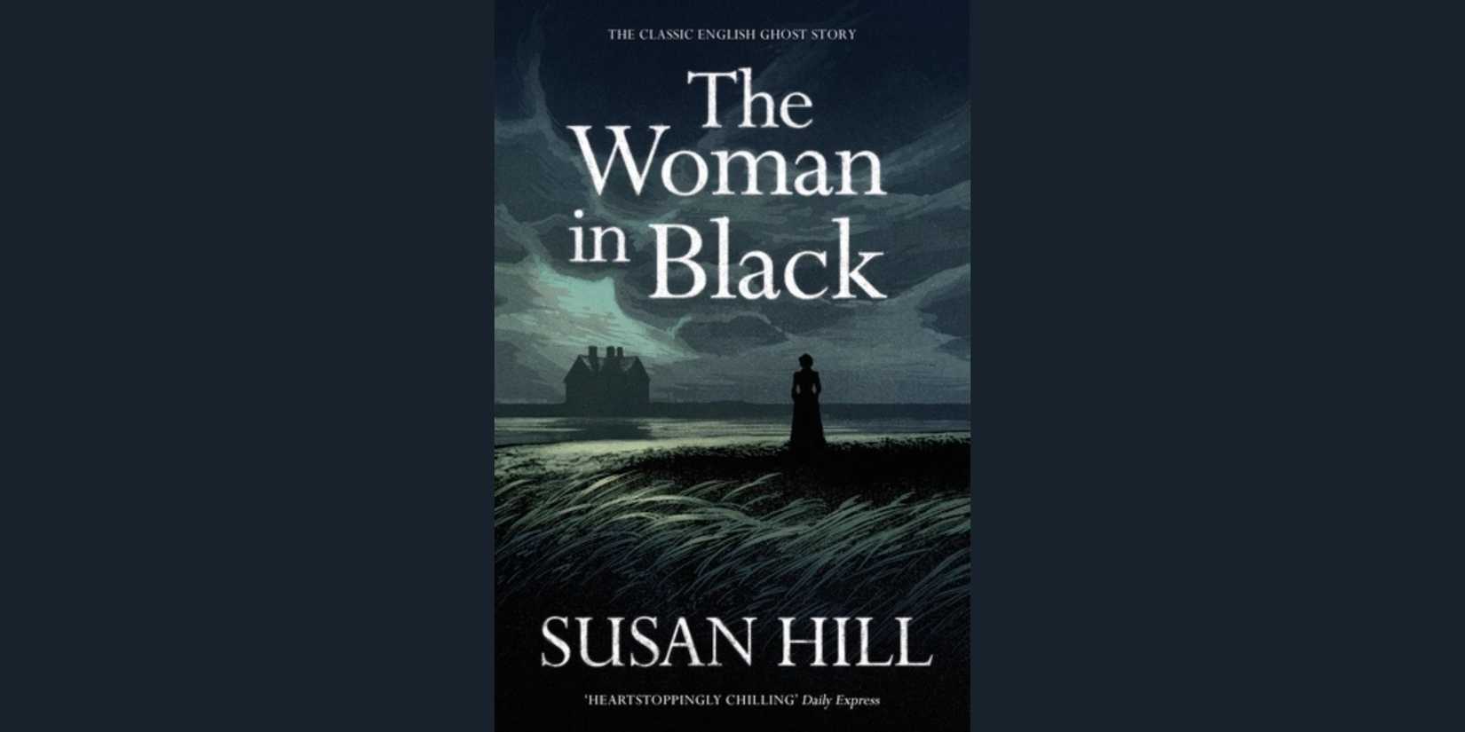 The book cover for 'The Woman in Black' by Susan Hill.