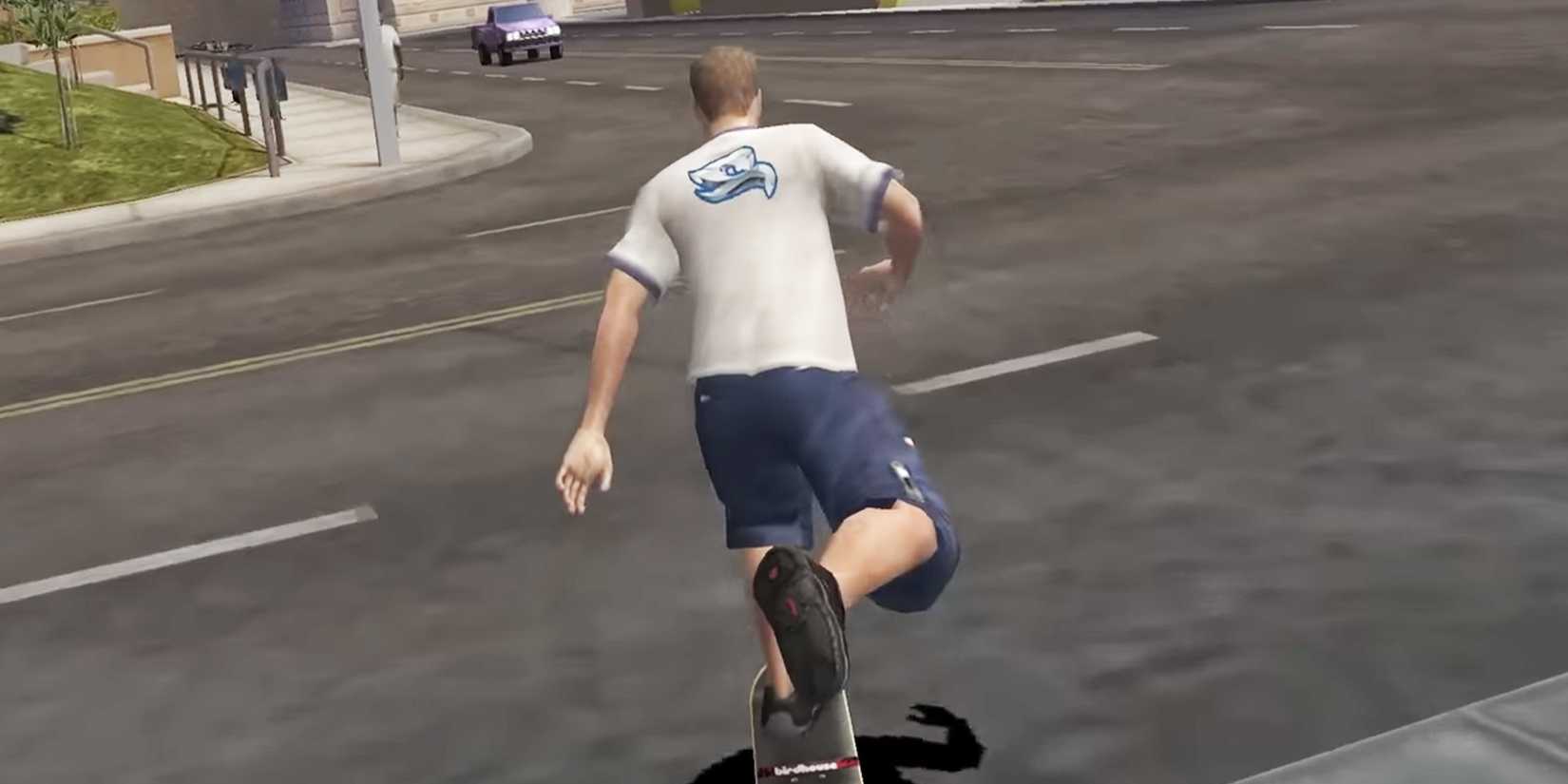 A man on a skateboard in Tony-Hawk's-Pro-Skater-3