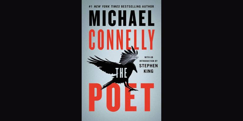 ‘The Poet’ by Michael Connelly book cover on black background.