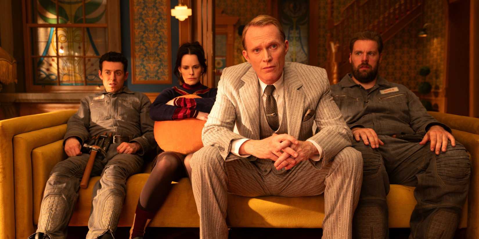 Paul Bettany as Vision sitting on the couch in VisionQuest