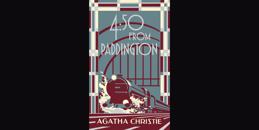 4:50 from Pattington by Agatha Christie book cover on black background.