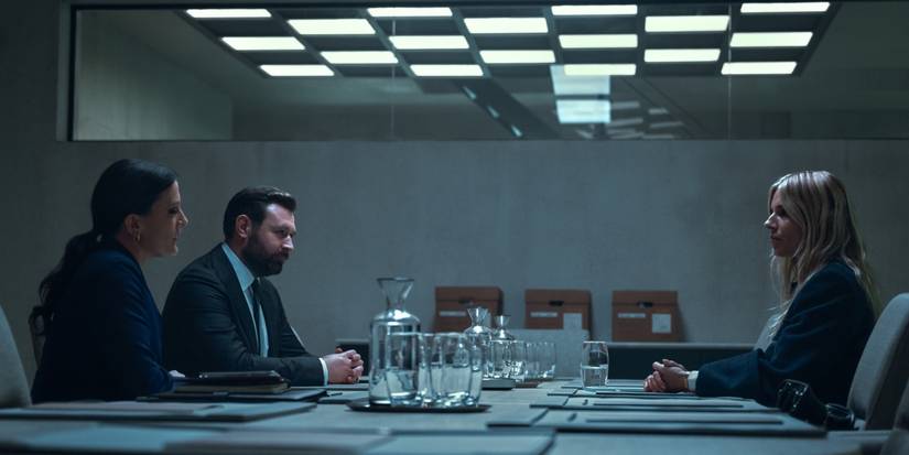 James McArdle, Sienna Miller, and Phoebe Fox in War