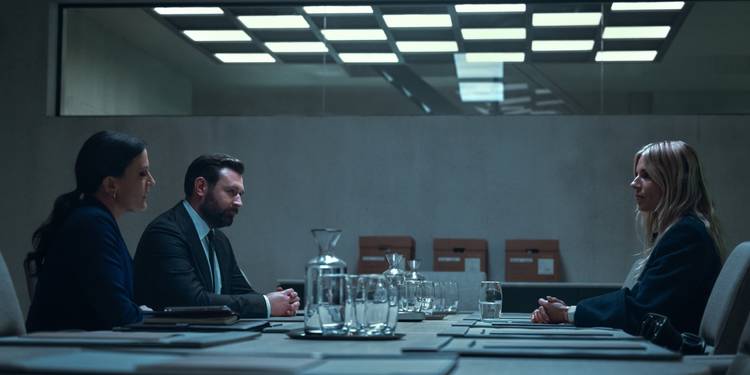 James McArdle, Sienna Miller, and Phoebe Fox in War
