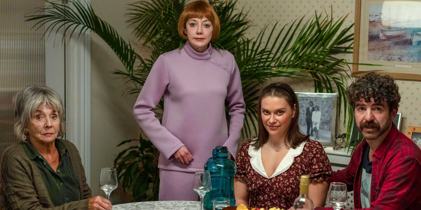 Sue Johnston as Sue, Diane Morgan as Linda, Andrea Valls as Renee, and Paul Ready as Michael in Ann Droid.